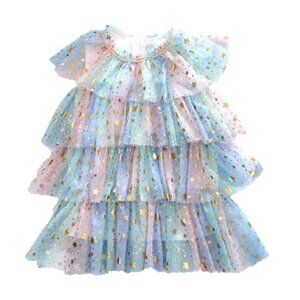 Lola and The Boys Girl 6T Pastel Stars Dress